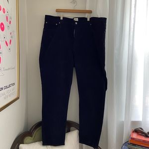 J. Crew Black Vintage Straight Pant Garment Dyed Corduroy | 36